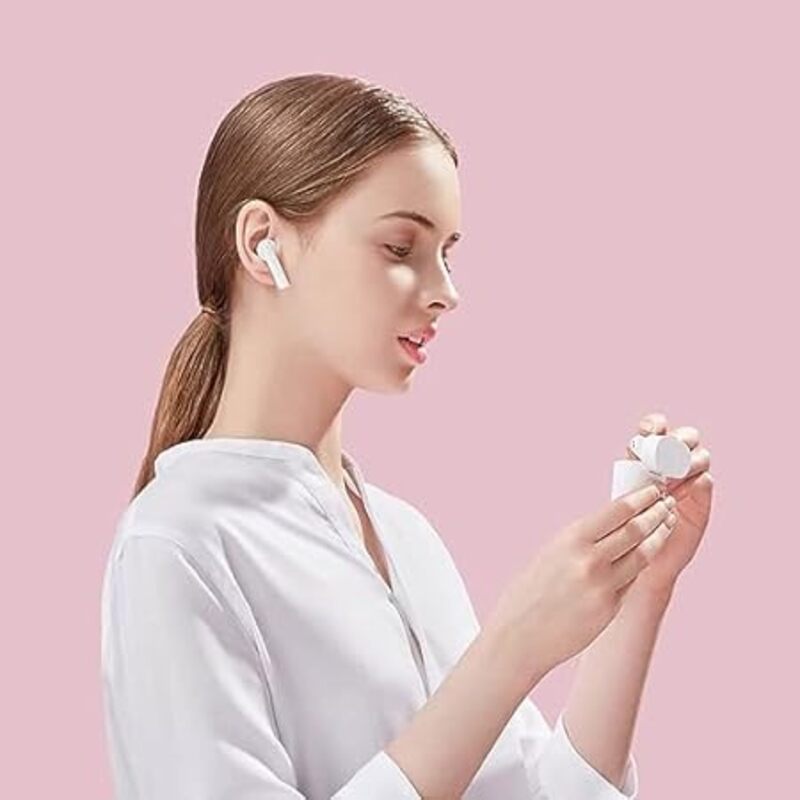 Haylou MoriPods ANC Touch Control Low Latency Hybrid Wireless Earbuds With 3 Modes Active Noise Cancelling Microphone 30dB ANC Bluetooth 52  White