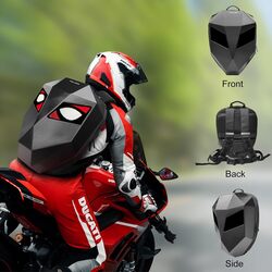 Crelander Motorcycle Backpack LED Programmable Knight Backpack Hard Shell Laptop Bag Motorbike Riding Daypack Helmet Bag