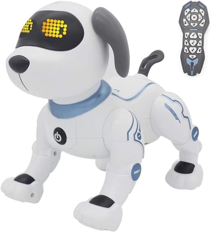 EasySMX Voice Controlled RC Robot Dog for Kids White