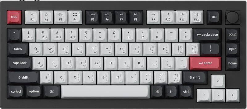 

Keychron Q1 HE Swappable RGB Backlight Nebula Switch Knob Version Keyboard- Black