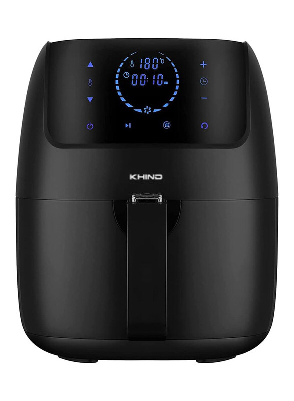 

Khind 3.5Ltr Digital Display with Touch Control Air Fryer with 8 Preset Menus, Variable Temperature and Timer, 1400W, ARF3000, Black