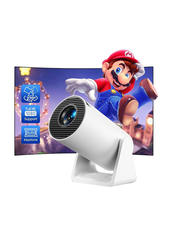 

Bonita 1080 Full HD Mini Portable Projector, White