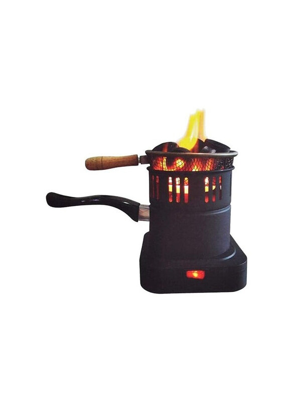 

Generic QQ GO Electric Charcoal Stove Hot Plate with Detachable Funnel, 600W, Black