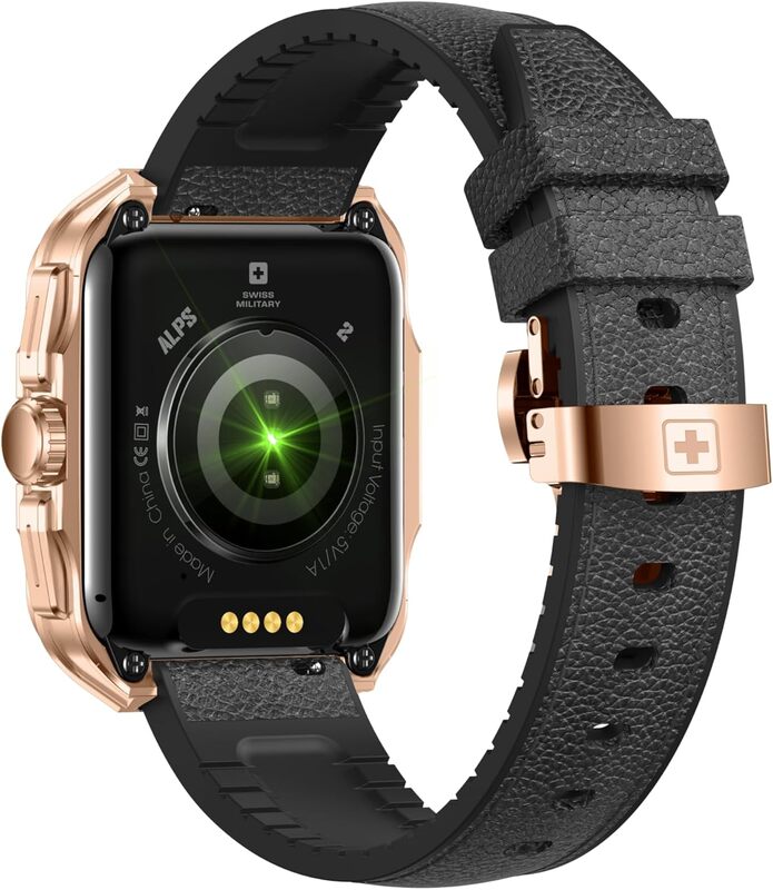 Swiss Military Alps 2 Smartwatch with Call Features Music Playback Gold Black