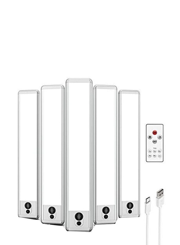 

Ezvalo 5-Piece LED Light Magnetic Cabinet 20CM with Motion Sensor, White