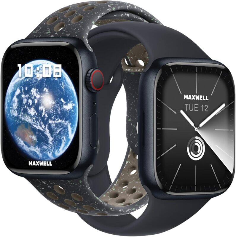 

Maxwell smart watch Series 9 with dual strap BLACK