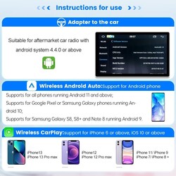 محول CarlinKit لراديو السيارة Android اللاسلكي Android Auto وApple CarPlay