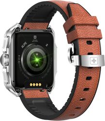 Swiss Military Alps 2 Smartwatch with Call Features, Music Playback Silver Brown