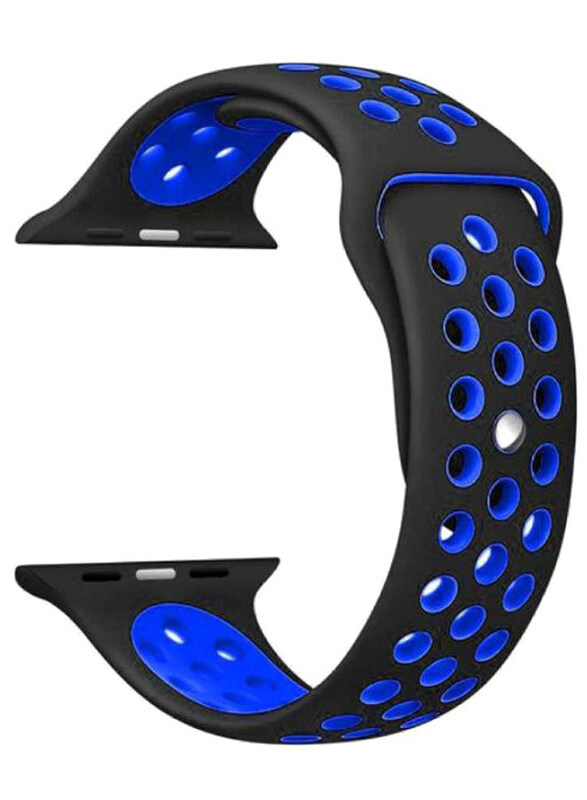 

Porodo Wrist Band for Apple Watch 42mm/44mm, Black/Blue