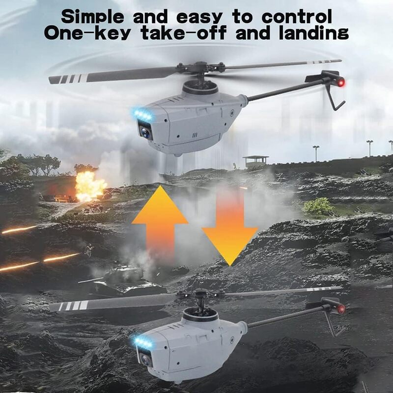 Remote Control Helicopter With 720P Camera RC ERA 4CH 6 Axis Gyro Altitude Hold Optical Flow Localization Flybarless RTF Sentry Helicopter