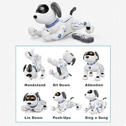 EasySMX Voice Controlled RC Robot Dog for Kids White