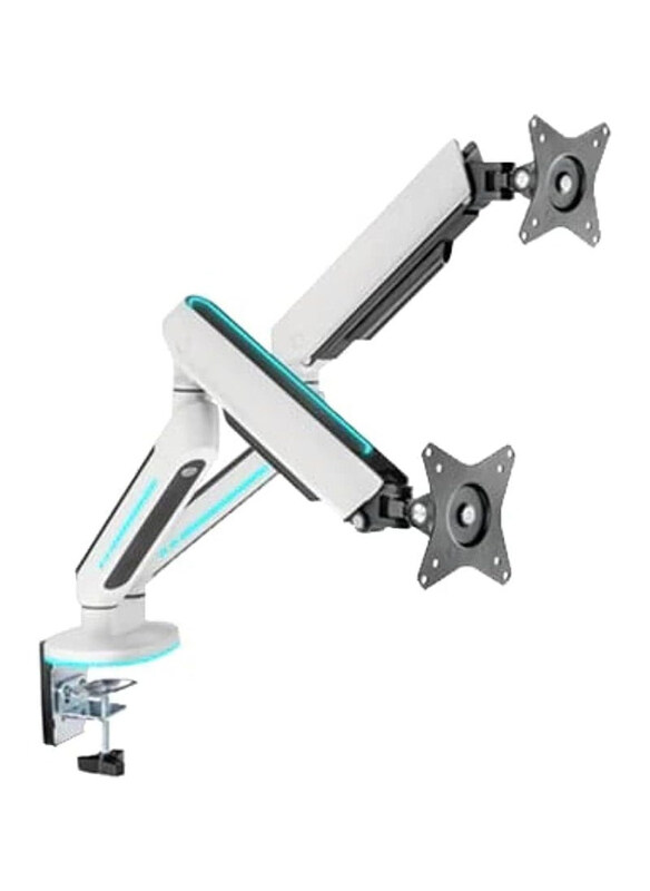 

Generic Twisted Minds Dual Premium Gaming Monitor Arm With Rgb Lighting, White