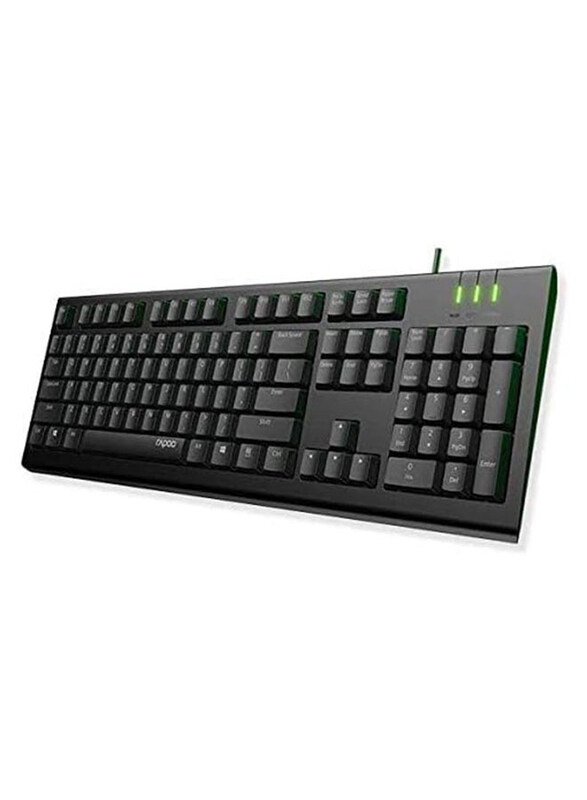 

Rapoo NK1900 USB Wired English/Arabic Keyboard, Black