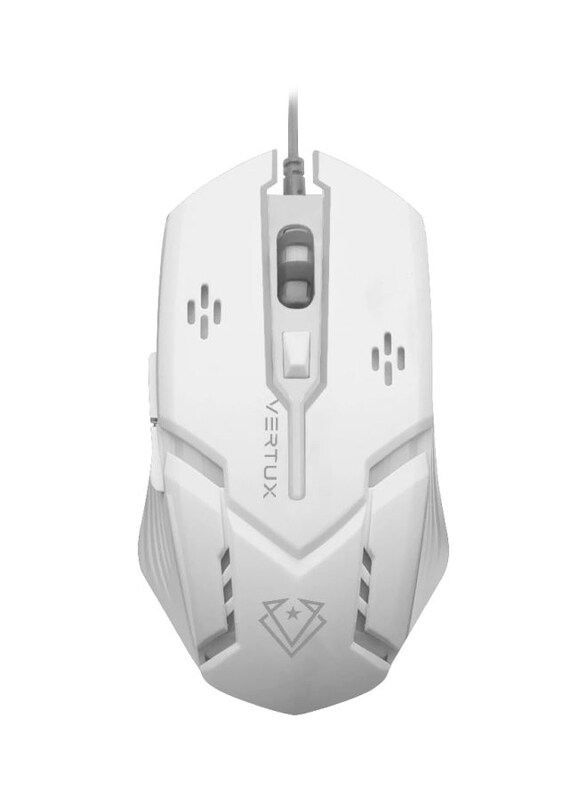 

Generic Vertux Sensei Wired Optical Gaming Mouse, White/Grey