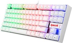 Redragon KUMARA white, Wired Mechanical keyboard, RGB KUMARA K552W-RGB