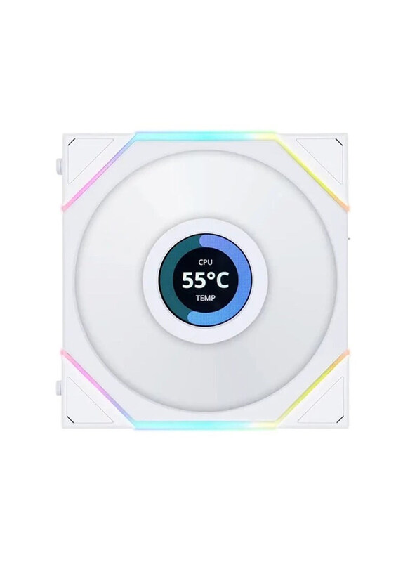 

Lian Li Uni 120mm 1900RPM 27dB TL LCD ARGB Fan, 5.8W White