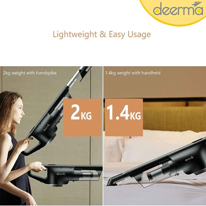 Deerma DX600 2 n1 Handheld Vacuum Cleaner 800ml Large Capacity Dust  Black
