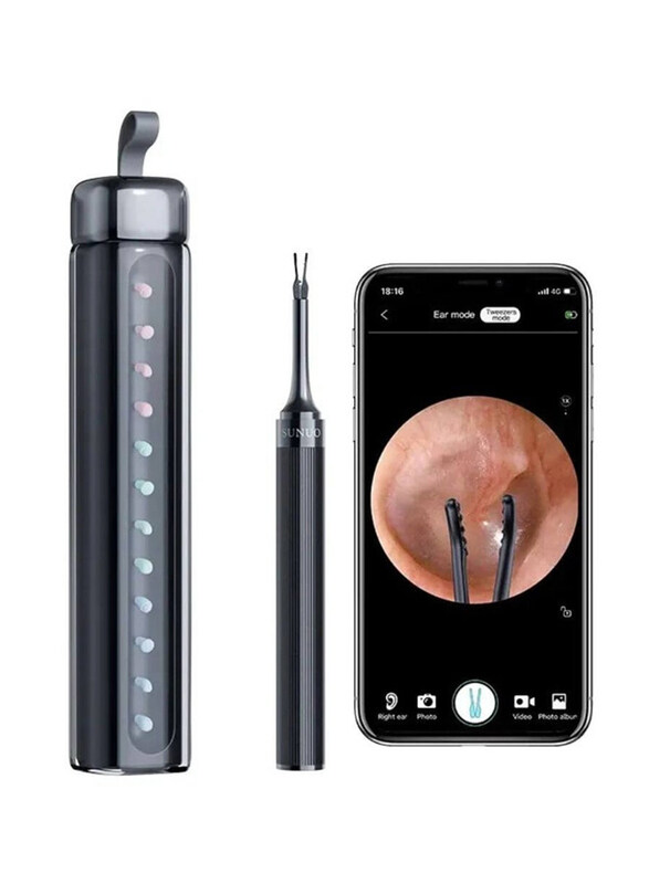

Generic 4 in 1 Ear Tweezer with Camera, Black