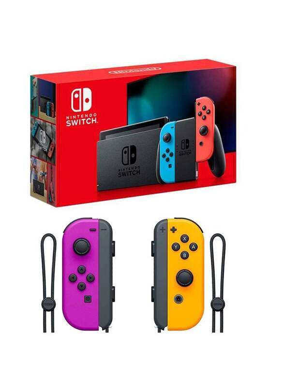 

Nintendo Switch Console (Extended Battery) and Neon Blue and Red Joy-Con With Extra, Neon Purple/Neon Orange