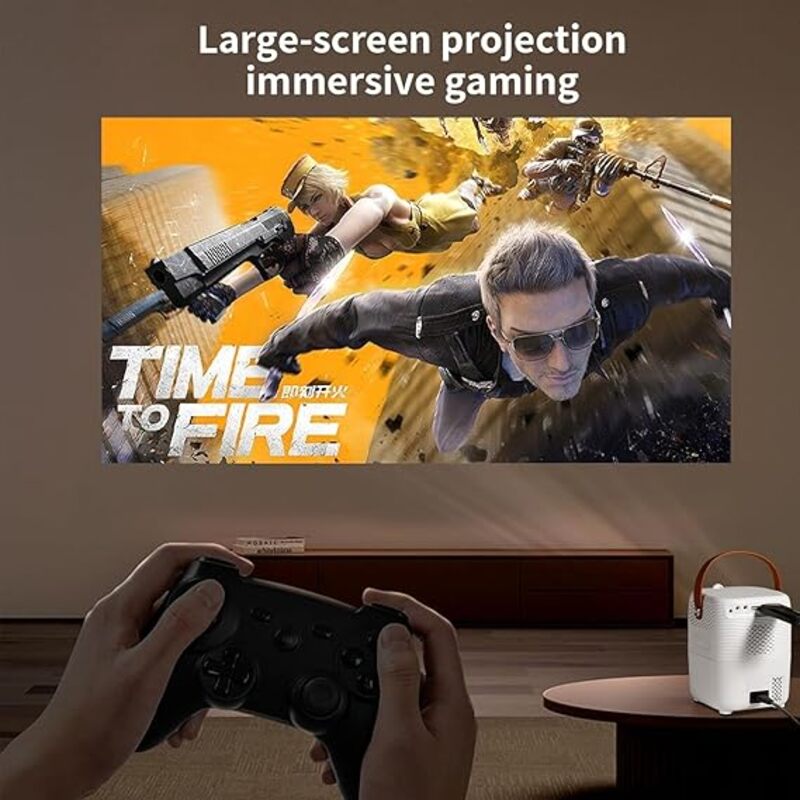 Smart Screen Projector 5G WiFi Bluetooth Quadrangle Trapezoid Design 1080P Android Projector A009