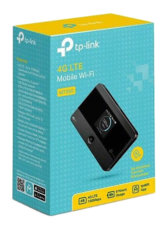 

TP-Link 4G LTE Advanced Mobile Wi-Fi Hotspot, M7350 4G, Black