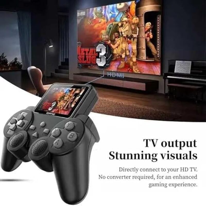 S10-وحدة تحكم ألعاب محمولة، مشغل ألعاب فيديو كلاسيكي ريترو، شاشة LCD ملونة، وحدة تحكم ألعاب محمولة قابلة لإعادة الشحن عبر USB
