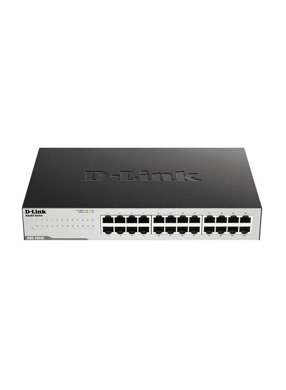 

D-Link 24-Port 10/100/1000 Base-t Unmanaged Gigabit Switch Uk Plug, Black