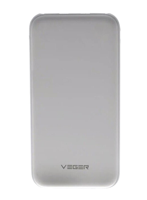 

Veger V11 25000mAh Wired Fast Charging Power Bank with Lightning & Micro-USB Input, 10W, White