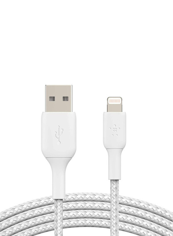 

Belkin 3-Meter Braided Lightning Cable, USB Type A to Lightning, White