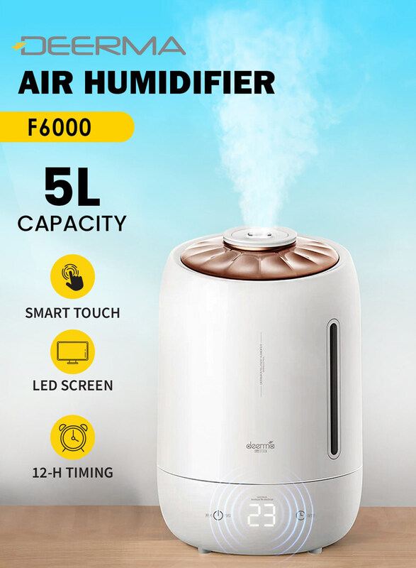 

Deerma Ultrasonic Digital Humidifier 360A Rotatable Mist Nozzle, F600, White