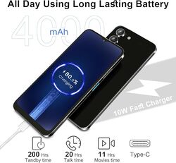 KXD A09 Smartphone 2024  6 56 Inch Screen Cell Phone 4000 mAh Battery 6 Ram 128GB Android 12 Unlocked Mobile phone