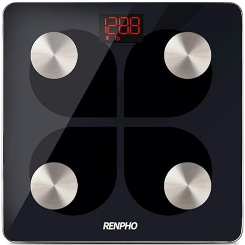 RENPHO ES 28ML BK Renpho Bluetooth Body Fat Smart Scale USB Rechargeable 396 lbs