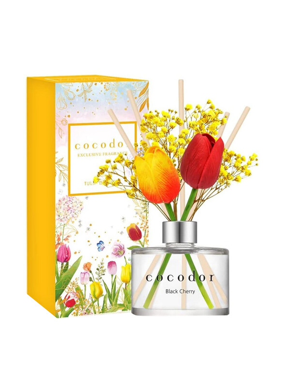 

Cocodor Tulip & Preserved Real Flower Reed Diffuser, 200ml, Multicolour