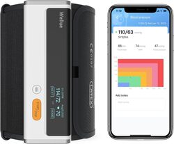 جهاز قياس ضغط الدم Welluue BP2 Connect 2 in1 وجهاز تخطيط القلب ومزامنة Wi-Fi وبلوتوث وقياسات الوقت الفعلي
