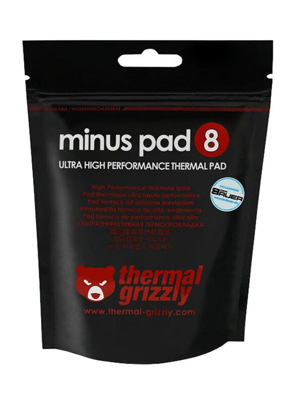 

Thermal Grizzly Minus Pad 8 Thermal Pad, TG-MP8-30-30-15-1R, Pink
