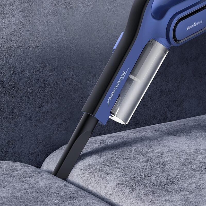 Deerma DX810 Floor Handheld Vacuum Cleaner With HEPA Filter 16000 Pa Strong Suction Power Blanket Dust 08 Liters Dust Capacity  600W Power  Blue