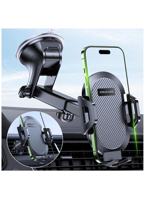 

Specton 4 in 1 Phone Holder Car for Dashboard & Windscreen, Black