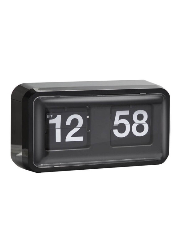 

Generic New Flip Clock Modern Home and Office Decor, Black