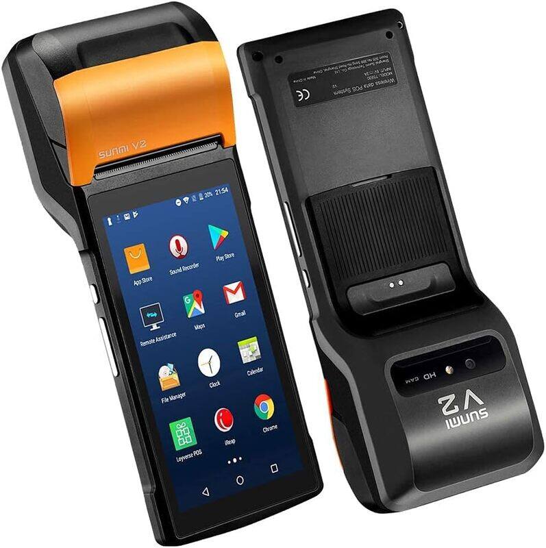 

Sunmi V2 POS Terminal with Receipt Printer Speaker Camera and Barcode Scanner All in One Handheld PDA Printer Android 7.1 System Support 4G WiFi and