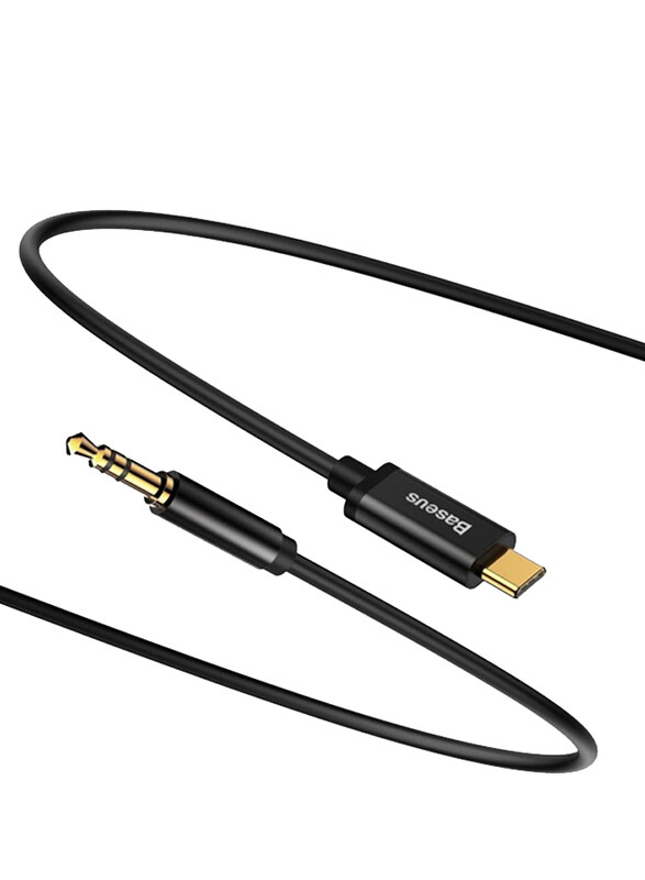 

Baseus 1.2-Meter USB Type-C Cord, 3.5mm Male AUX to USB Type-C, CAM01-01, Black