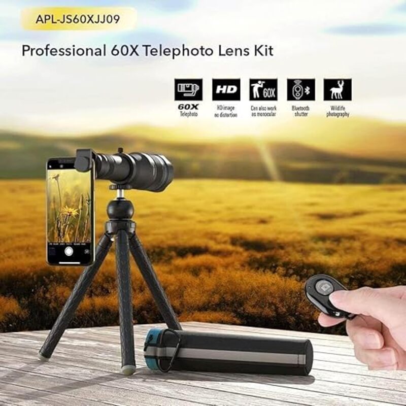 Apexel 60X Telephoto Smartphone Lens APLJS60XJJ09