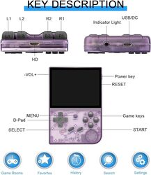 LKOHJF Anbernic RG35XX وحدة تحكم بجهاز لعب محمول ريترو ألعاب مع شاشة IPS 35 بوصة 64 جيجا TF بطاقة 5474