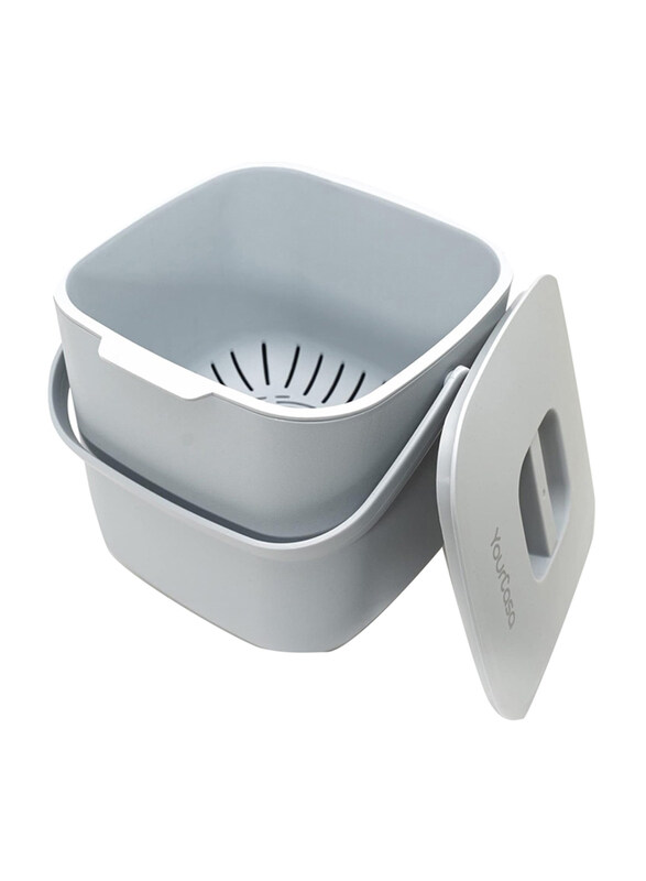 

Generic Yourcasa Organic Kitchen Compost Waste Bin for Kitchen Everyday Organic Waste Container, Grey