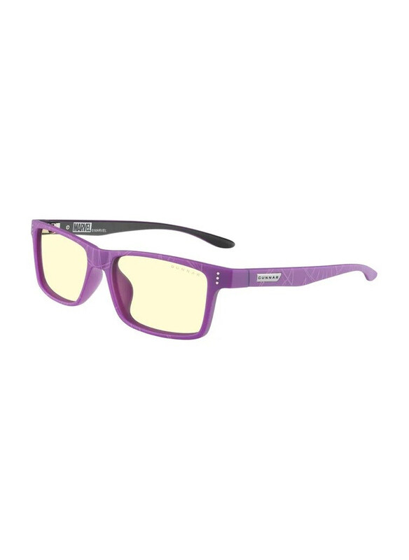 

Gunner Cruz Marvel Black Panther Edition Full-Rim Rectangular Pink Computer Glasses for Unisex, Amber Tint Lens, CRU-12013