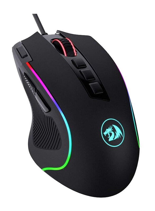 

N/a Redragon M612 Predator RGB Wired Optical Gaming Mouse for PC, Black
