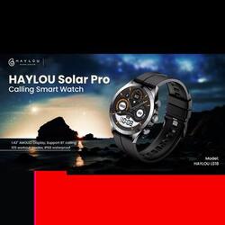 ساعة Haylou Solar Pro 1 مقاس 43 بوصة AMOLED BT للمكالمات الذكية باللون الأسود