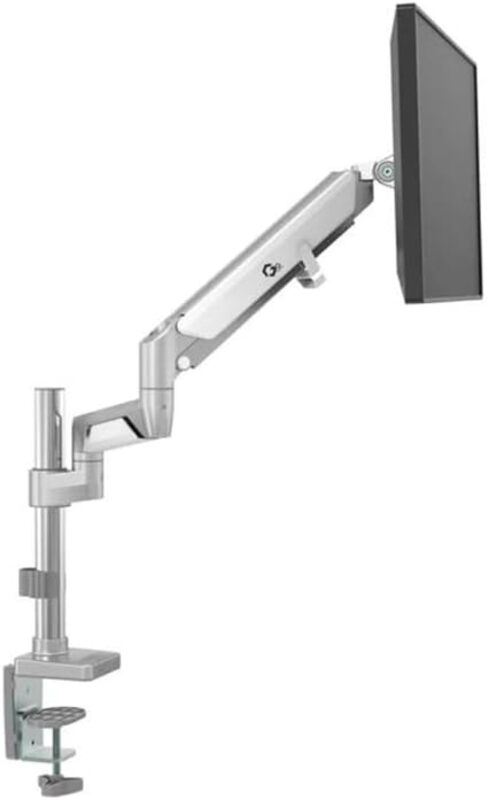 Gadgeton Premium Pole Mounted Single Monitor Arm, Stand And Mount For Gaming And Office Use