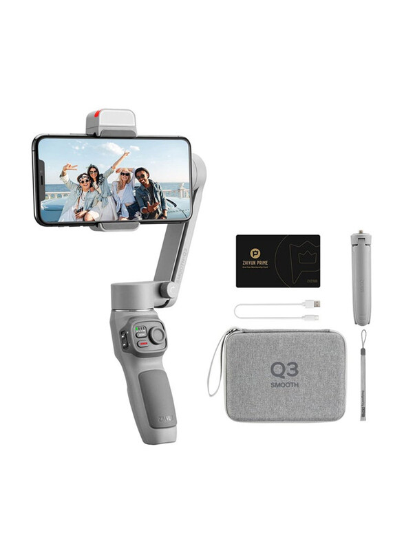 

Generic Zhiyun Smooth Q3 Combo Handheld 3-Axis Smartphone Gimbal Stabilizer with Grip Tripod, Grey