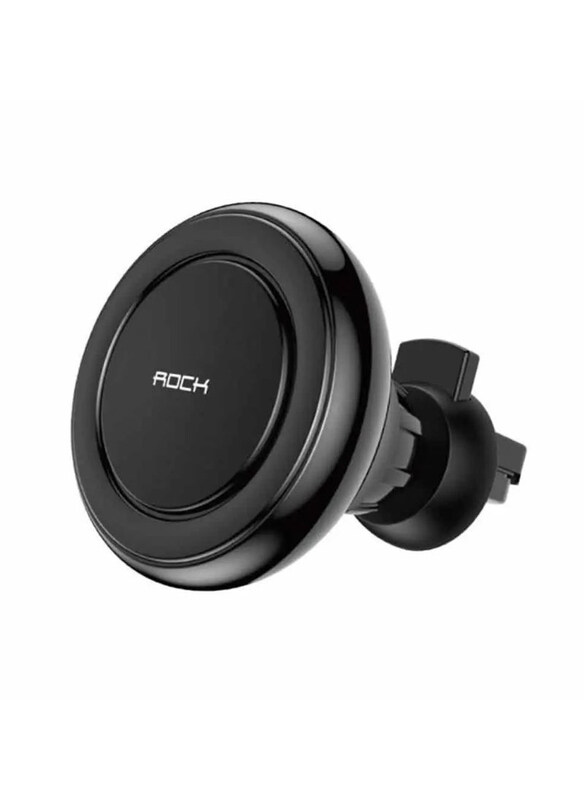 

Rock Vacuum Adsorption Airbag Air Vent 360 Car Phone Holder, Black
