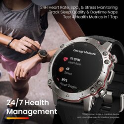 Amazfit Falcon Smartwatch for MenPremium Multisport GPS Smart WatchStrength Training Watch150 Sports Modes Titanium Supersonic Black Strap